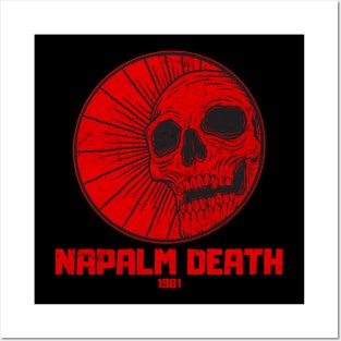 skull red napalm death vintage vibes Posters and Art